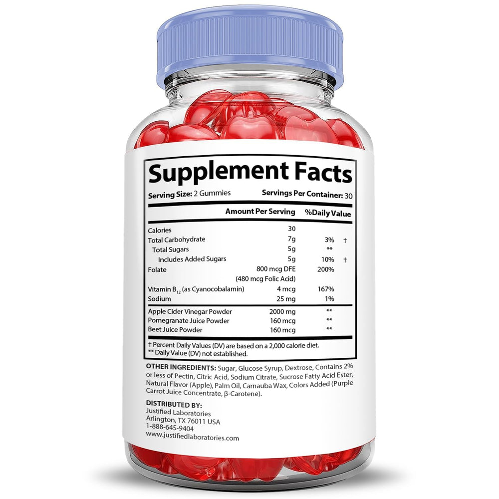 Justified Laboratories Microbio Keto ACV Gummies two-pack highlighting value.