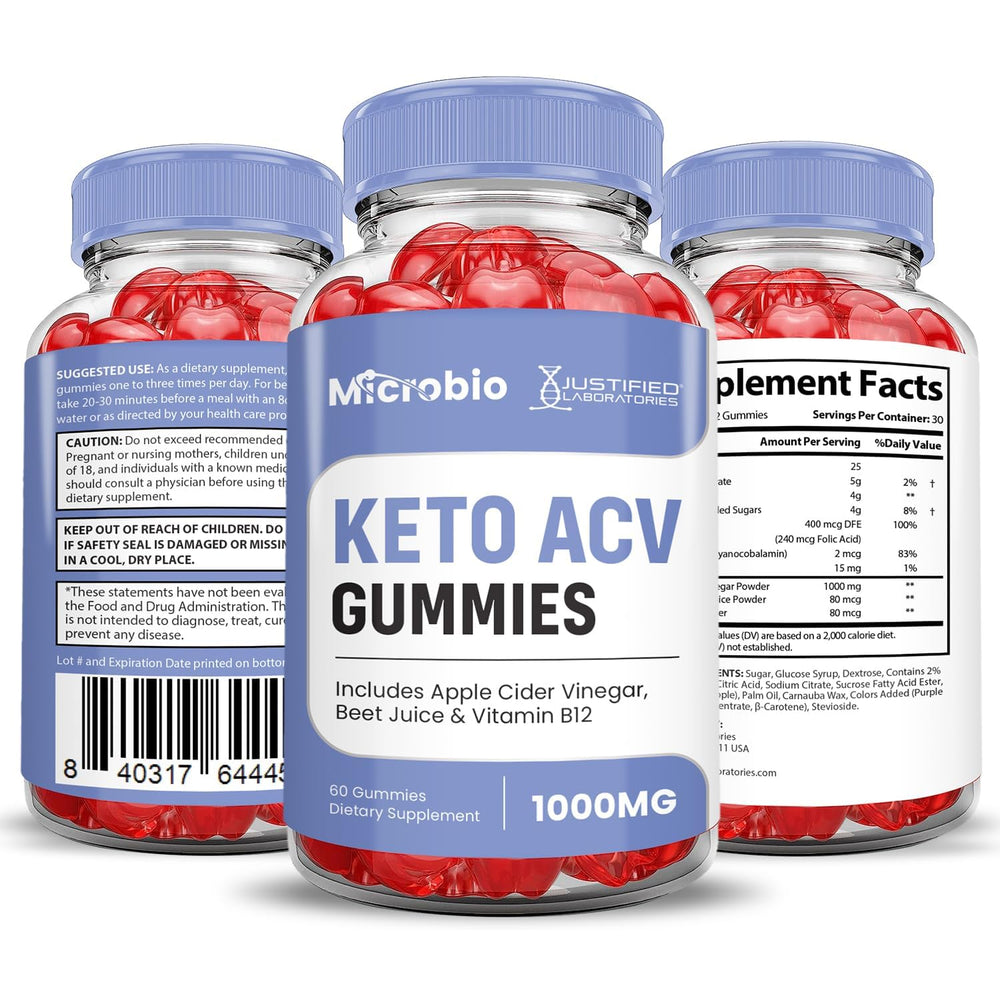 Justified Laboratories Microbio Keto ACV Gummies third-party tested seal reassures safety.