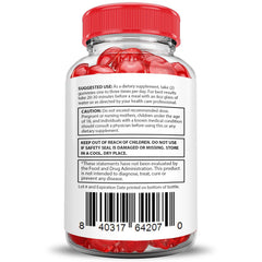 Nutrition facts label for Justified Laboratories Quick Fire Keto ACV gummies
