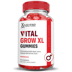 Justified Laboratories Vital Grow XL bottle pour illustrates quick daily intake