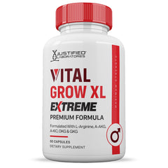 Justified Laboratories Vital Grow XL Extreme label detail highlighting quality standards