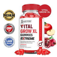 Justified Laboratories Vital Grow XL Extreme packaging label on display