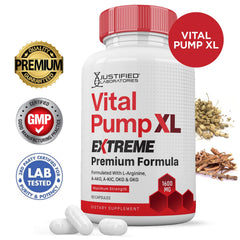 Justified Laboratories Vital Pump XL Extreme capsule close-up for easy daily intake