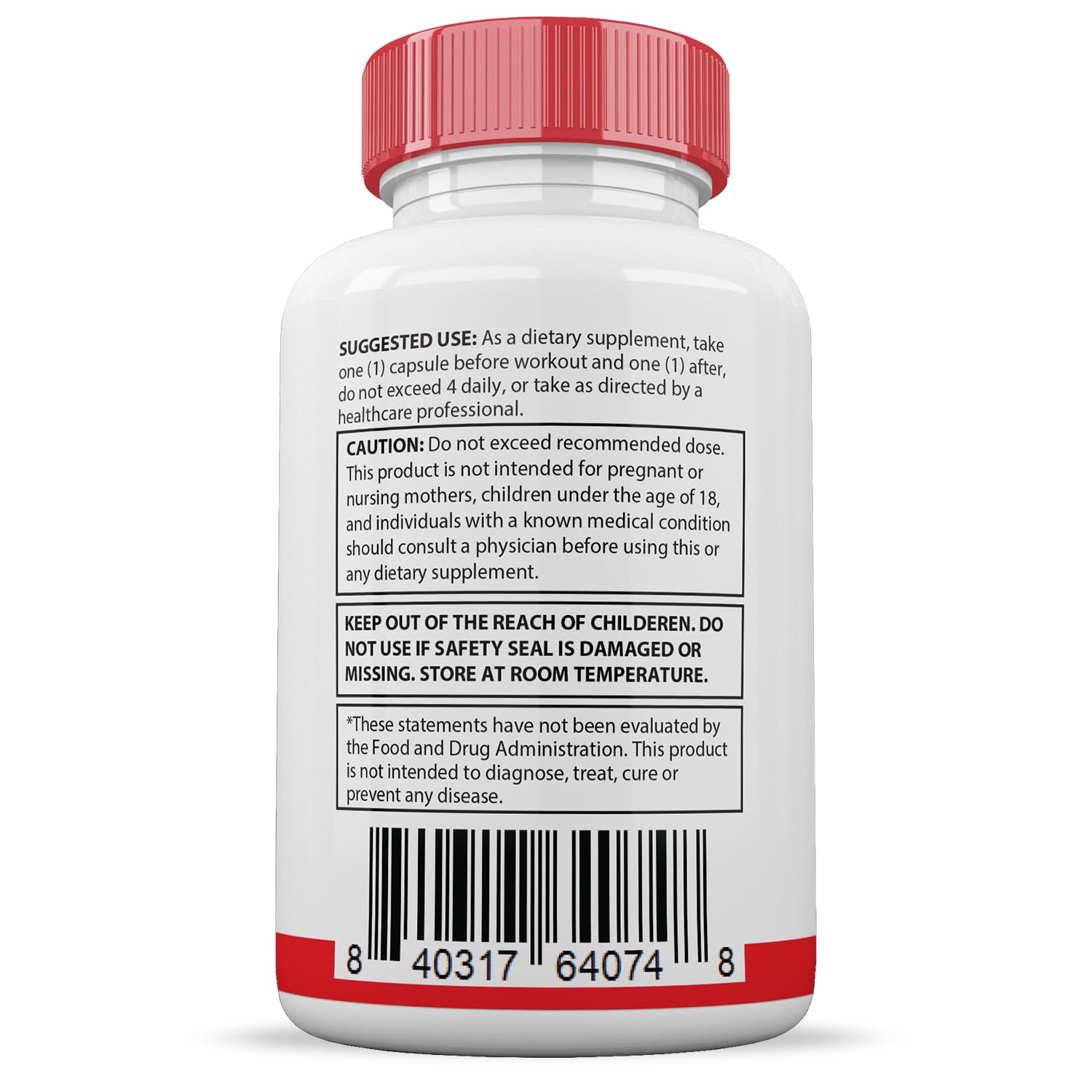 Justified Laboratories Vital Pump XL Extreme glass bottle with ingredients illustration
