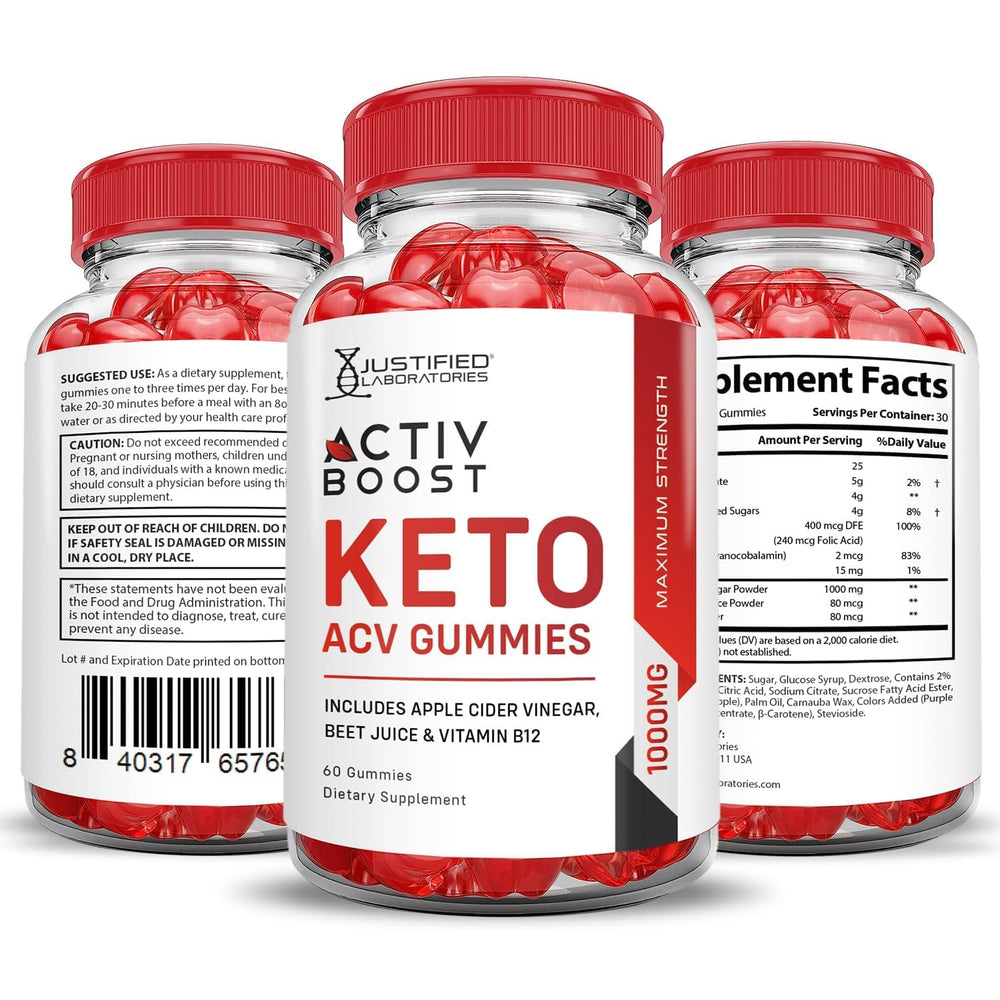 Justified Laboratories Activboost Keto ACV product in GMP-certified facility.