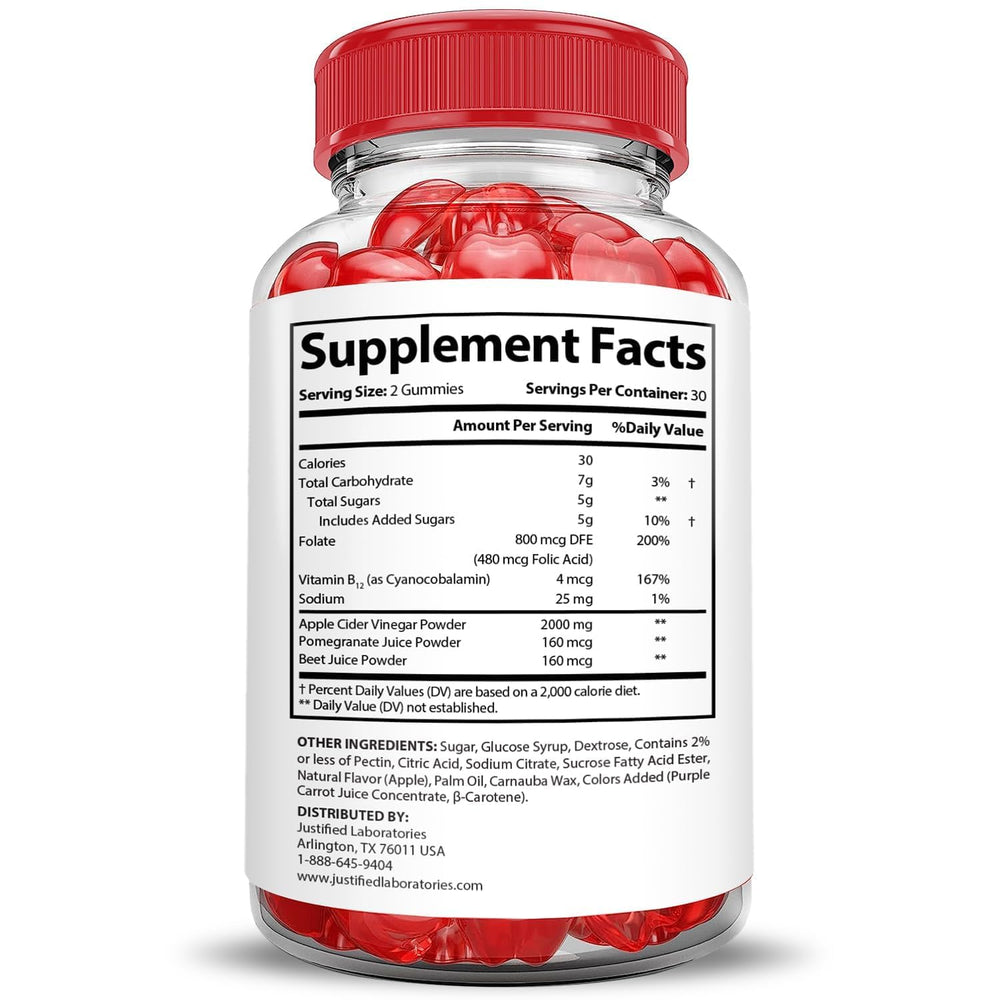 Close-up of Justified Laboratories Activboost Keto ACV Gummies showing tasty daily nutrition