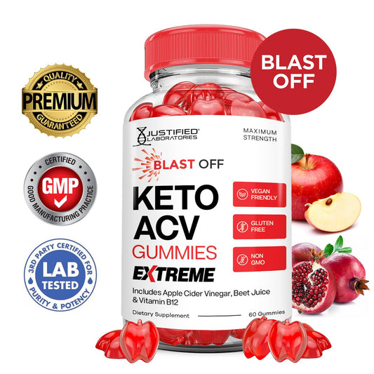 Justified Laboratories Blast Off Keto ACV Gummies close-up of apple cider vinegar flavor