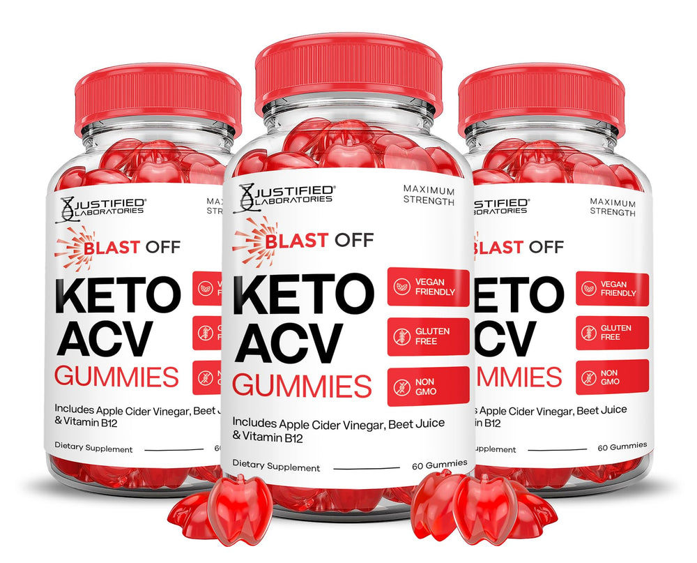 Justified Laboratories Blast Off Keto ACV Gummies bottle for on-the-go daily wellness
