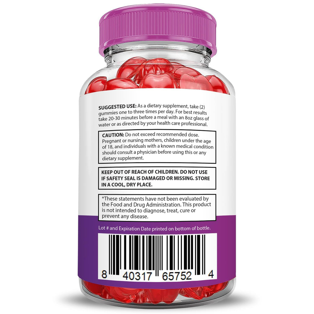 Justified Laboratories Bliss Keto ACV Gummies bottle pour; demonstrates simple daily consumption.