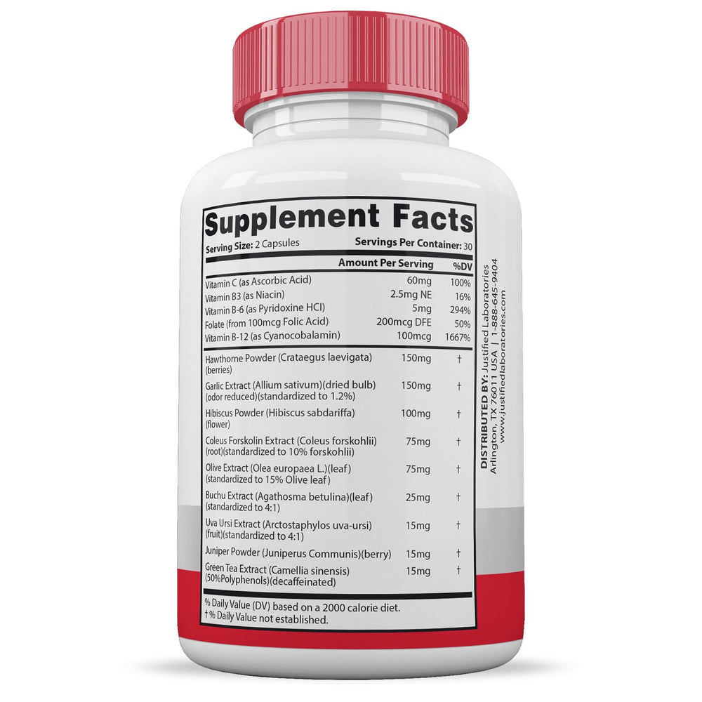 Justified Laboratories Gluco Revive capsules closeup of the herbal blend