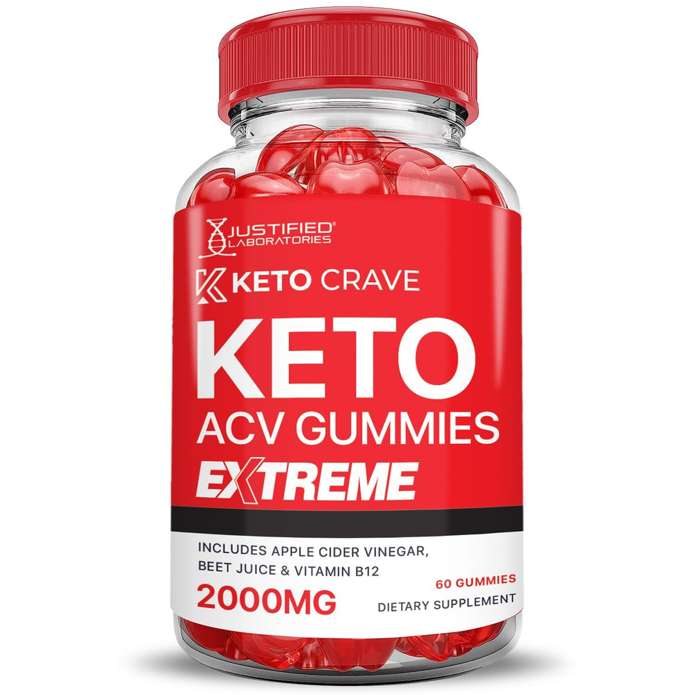 Justified Laboratories Keto Crave Gummies label closeup emphasizing quality ingredients