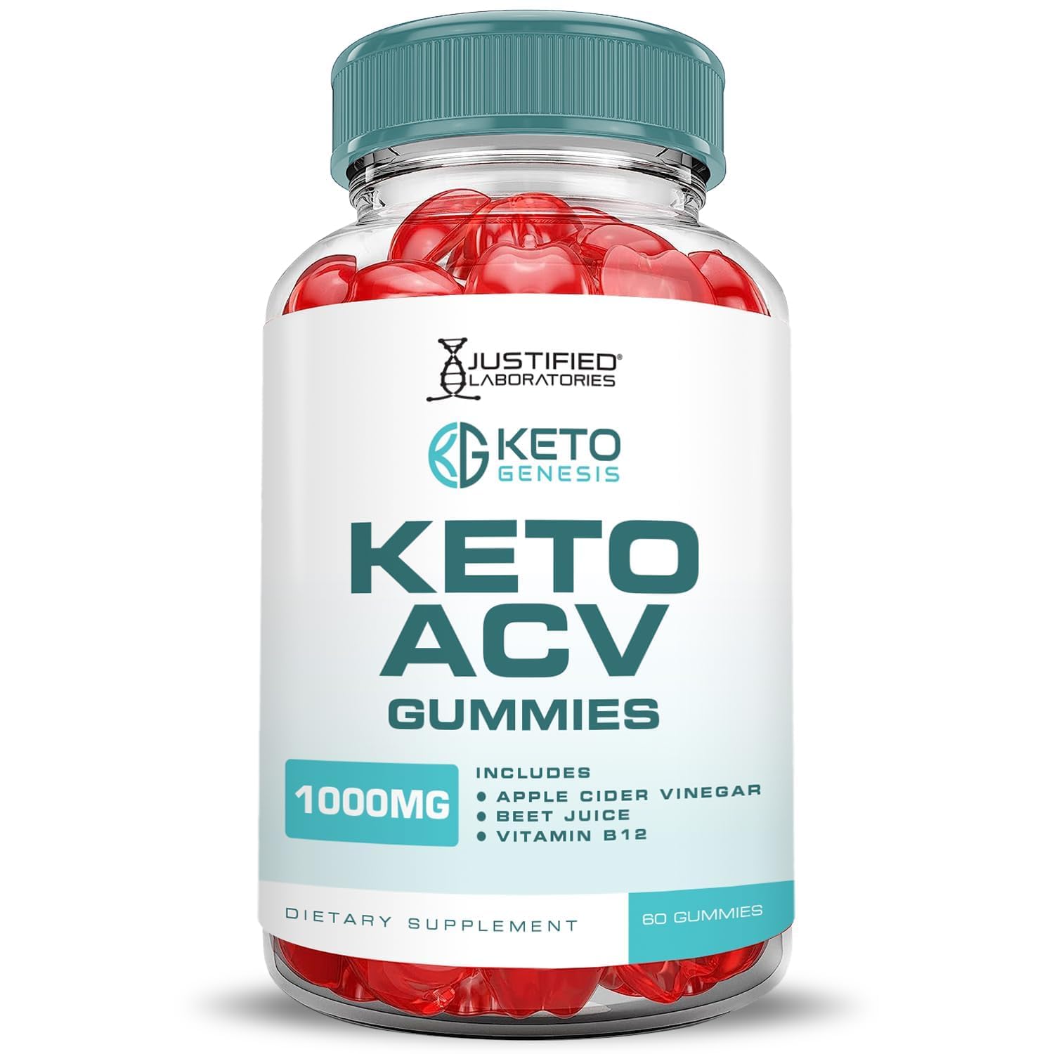 Justified Laboratories Keto Genesis ingredients beet-pomegranate visual—natural flavor and color