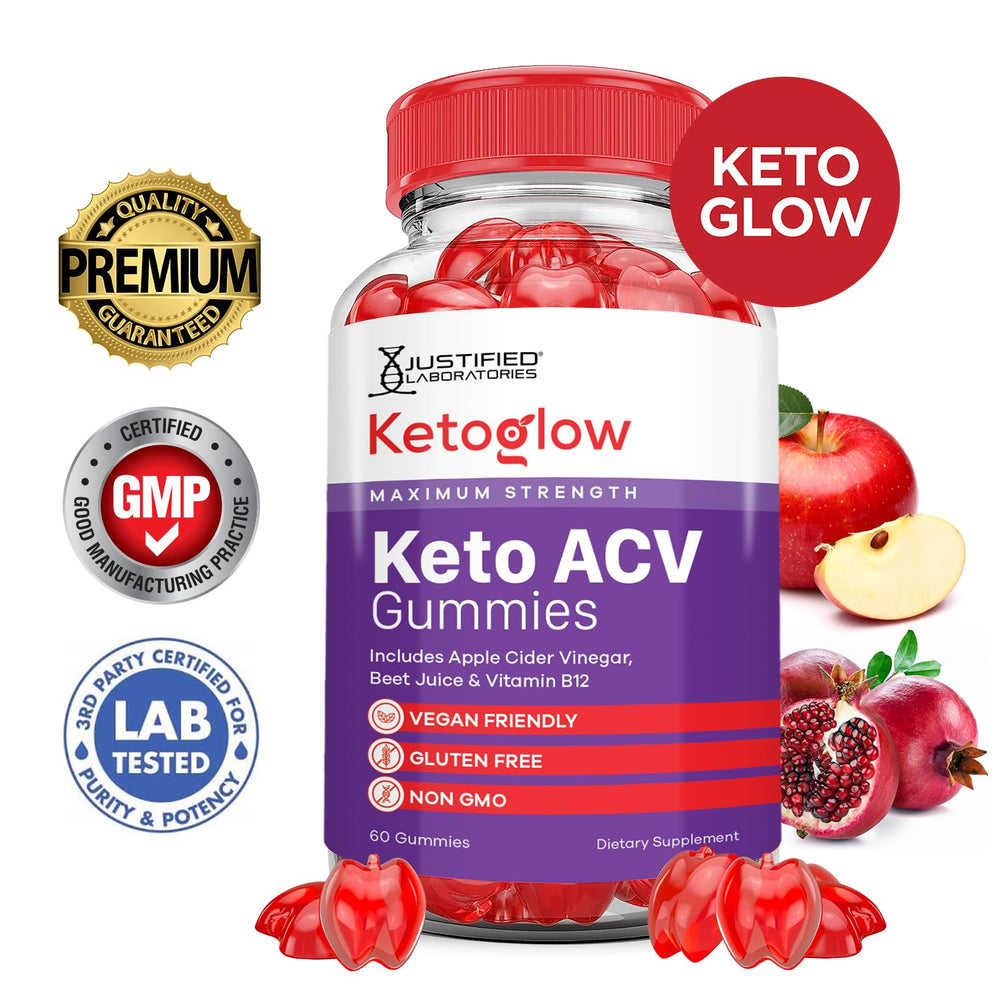 Justified Laboratories Keto Glow Gummies with apple cider vinegar—easy daily intake.