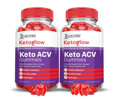 Justified Laboratories Keto Glow Gummies bottle—convenient daily supplement for busy mornings.