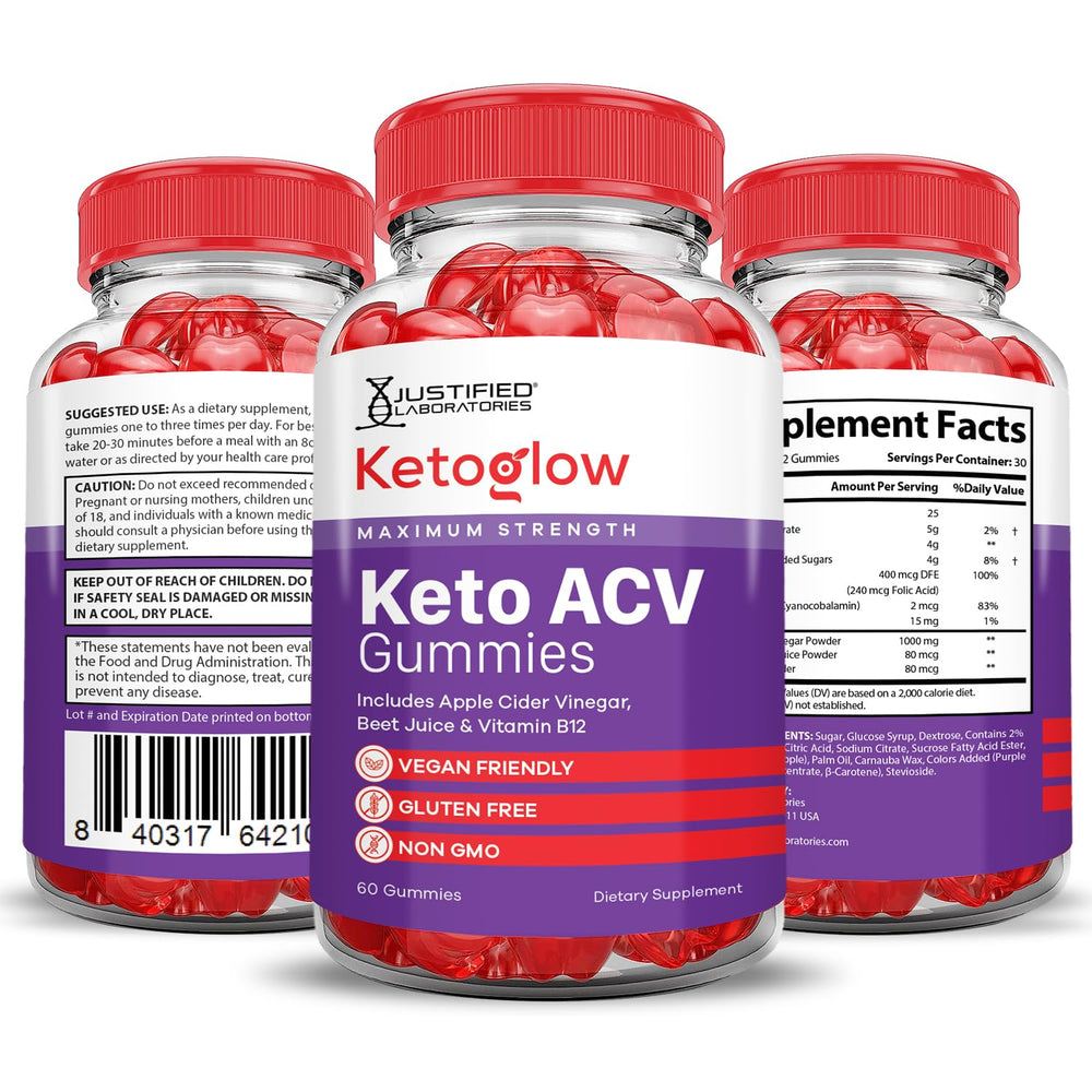 Justified Laboratories Keto Glow Gummies GMP-certified facility label—trusted safety and quality.