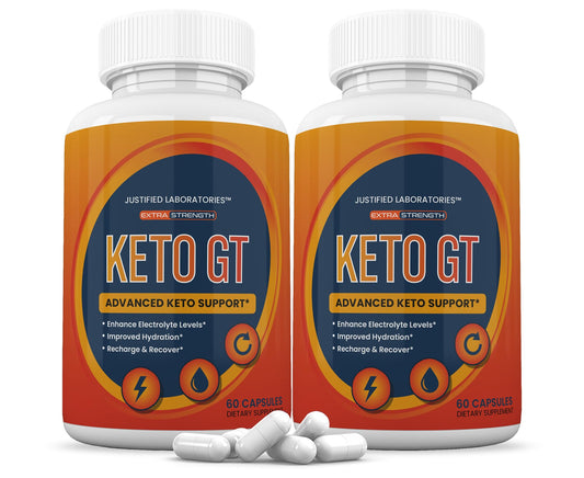 Justified Laboratories Keto GT bottle with 1275mg formula for keto support.
