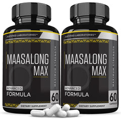 Justified Labs Maasalong Max 1600MG bottle front for premium men's health support