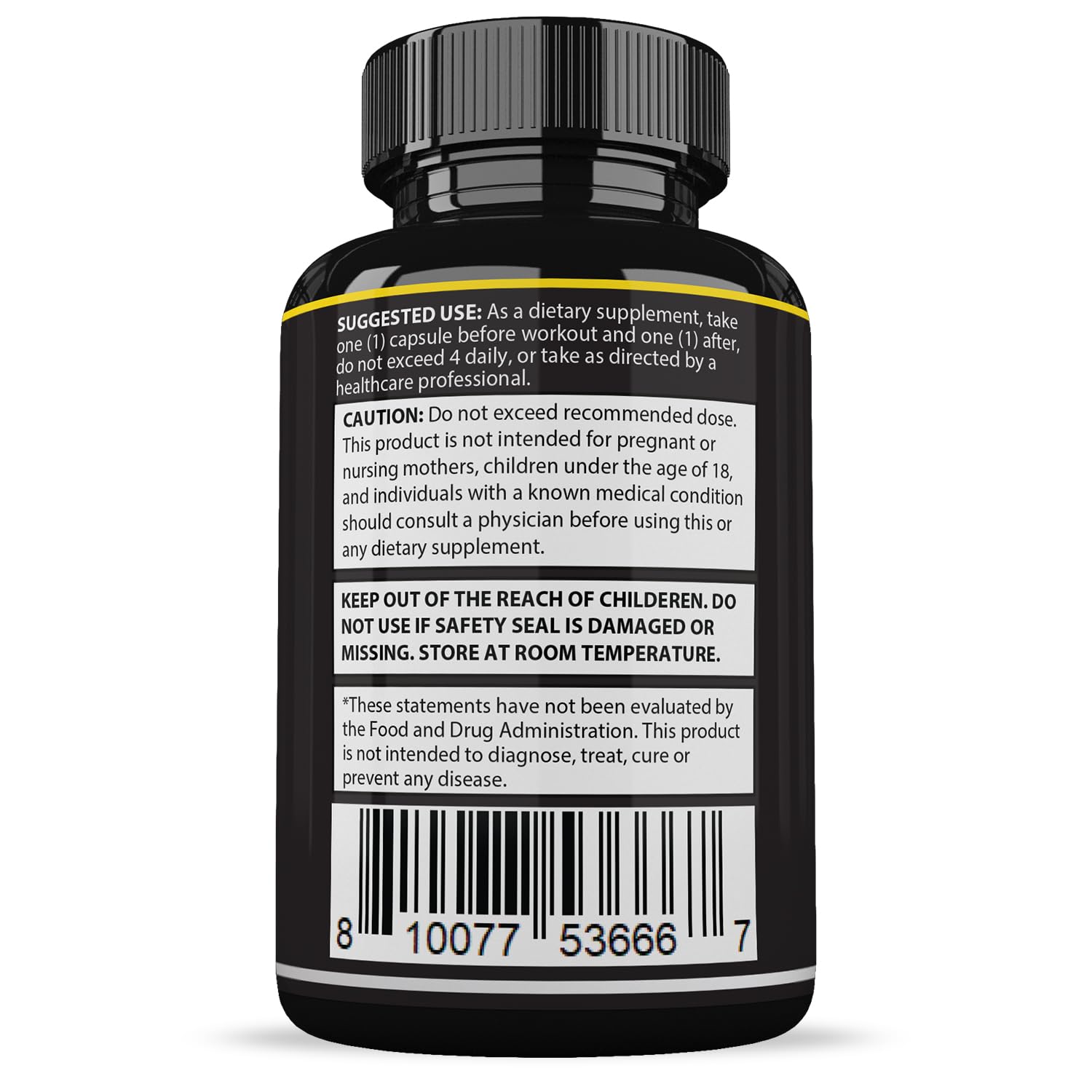 Justified Labs Maasalong Max 1600MG label with formula highlights