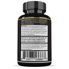 Justified Labs Maasalong Max 1600MG label with formula highlights