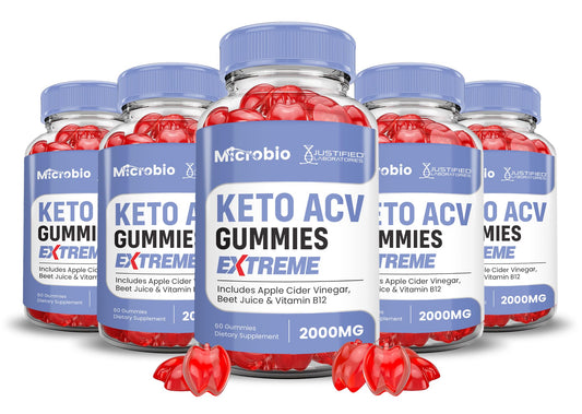 Justified Labs Microbio Keto ACV Gummies bottle for easy daily use.