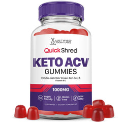 Justified Laboratories Quick Shred Keto ACV Gummies bottle ready for daily routine support.