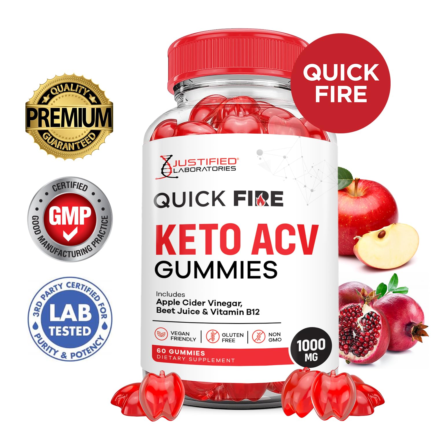 Gummies with beet juice powder texture shown in bright color for natural color boost