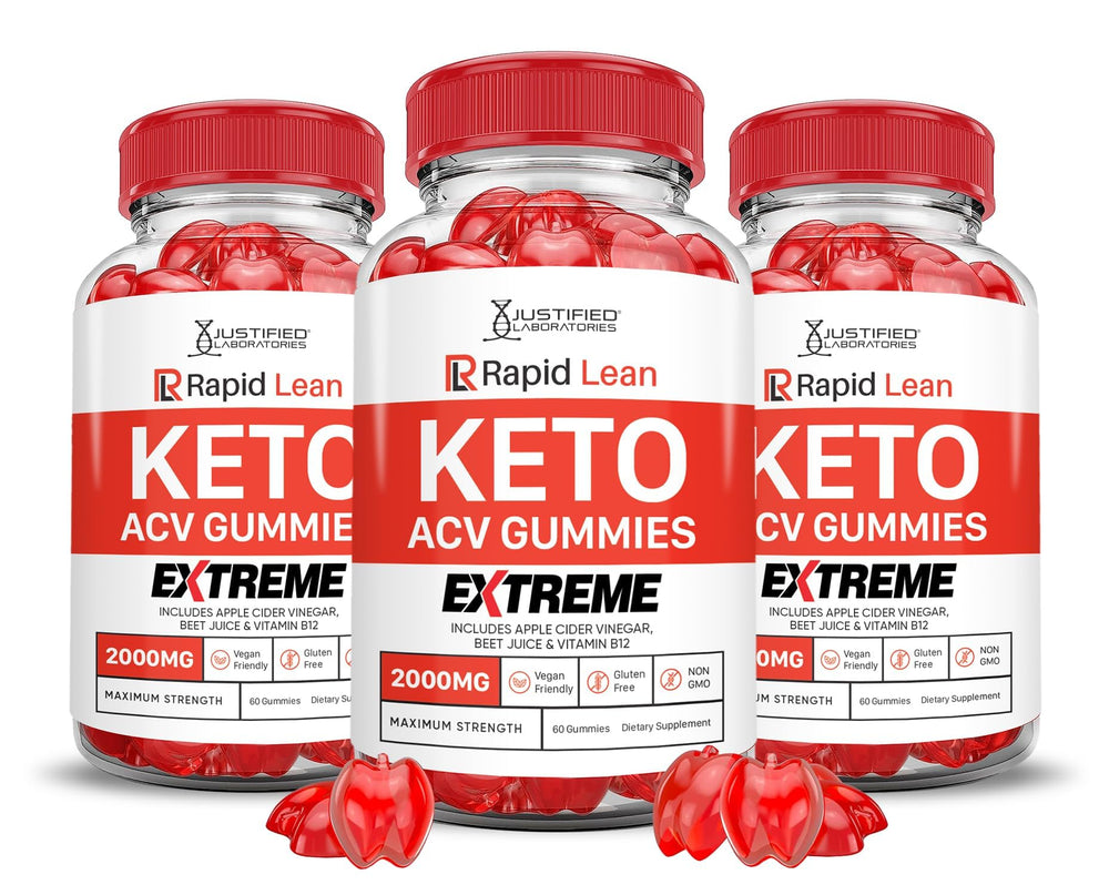 Justified Laboratories Rapid Lean Keto ACV Gummies bottle for convenient daily use.