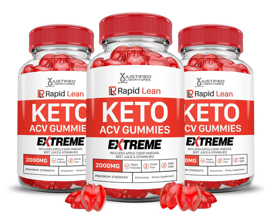 Justified Laboratories Rapid Lean Keto ACV Gummies bottle for convenient daily use.