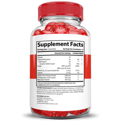 Justified Laboratories Rapid Lean Keto ACV Gummies ingredients label shows beet juice and B12.