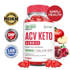 Close-up texture of Justified Laboratories Simpli Health Keto ACV Gummies shows chewy pectin base