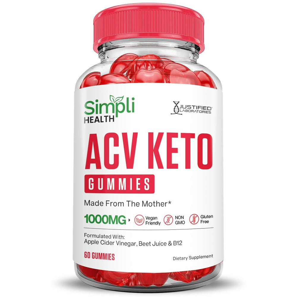 Beet and pomegranate elements in Justified Laboratories Simpli Health Keto ACV Gummies hint at natural color