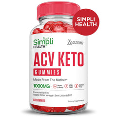 Justified Laboratories Simpli Health Keto ACV Gummies label highlights vegan and non-GMO ingredients