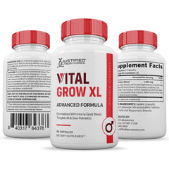 Justified Laboratories Vital Grow XL bottle on a calm morning routine setup