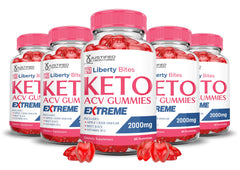 Justified Liberty Bites keto ACV gummies extreme 2000mg bottle for daily energy support