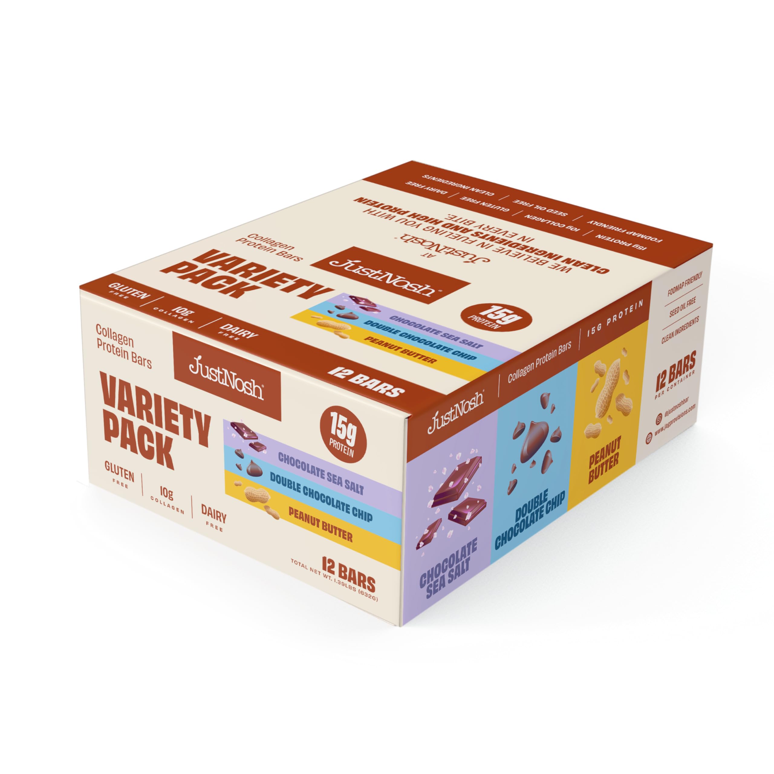JUSTNOSH bars demonstrating gluten-free and low FODMAP friendly snacking