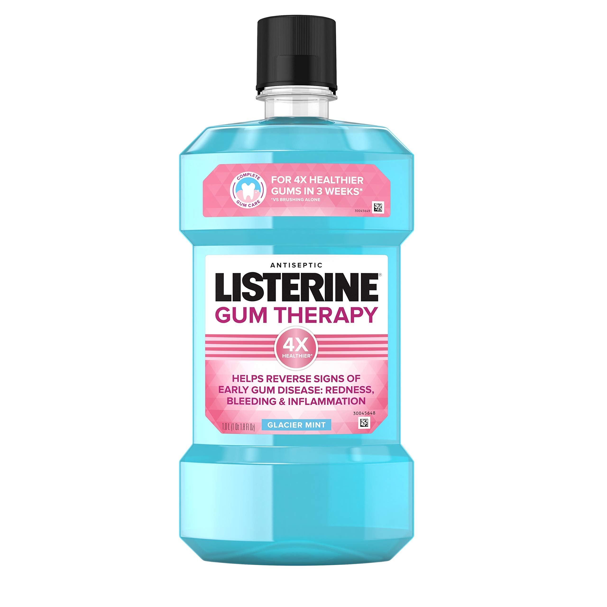 JUSTSWAGDDEEFF Listerine Gum Therapy anti-plaque bottle for daily oral care.