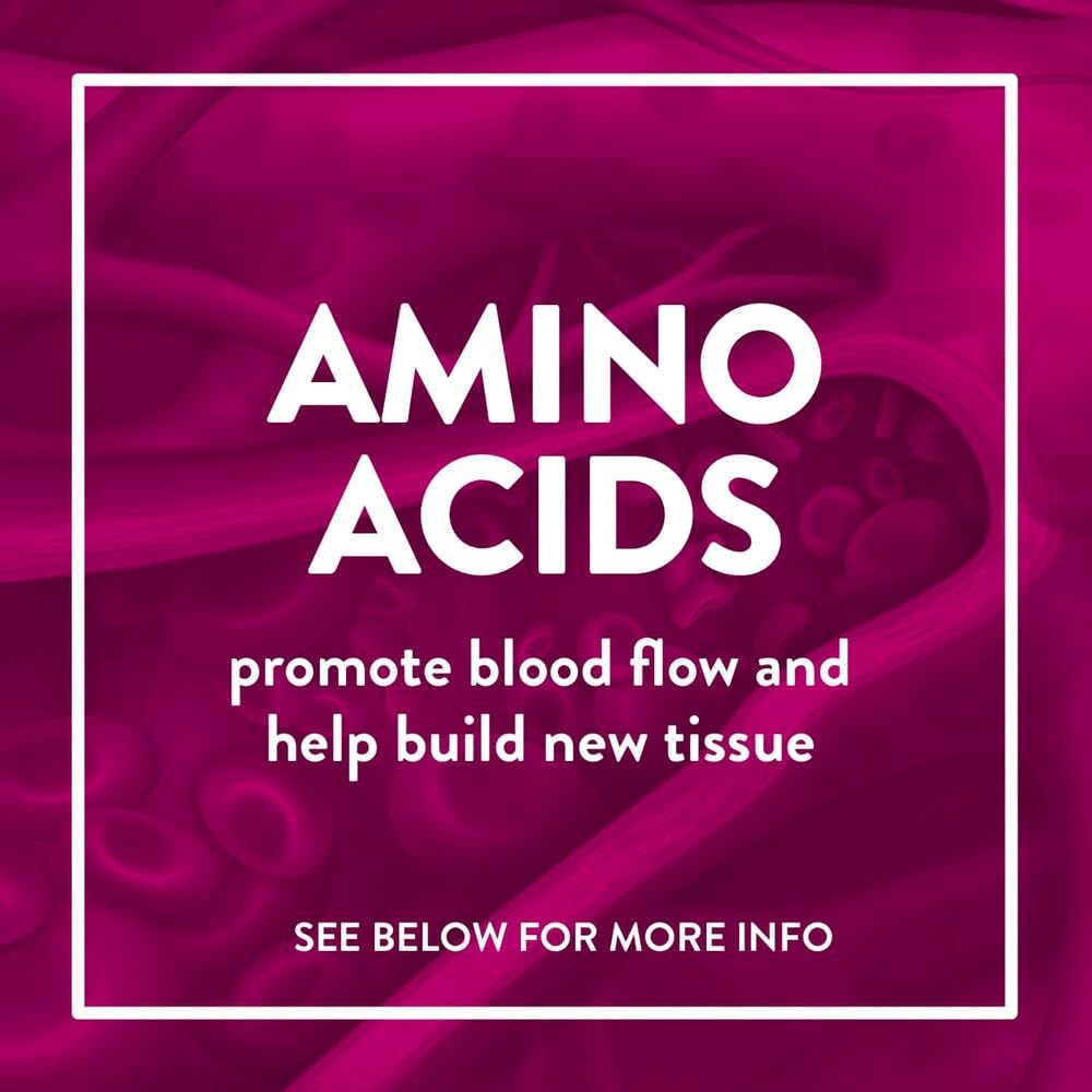 Juven bottle highlighting arginine and glutamine amino acids.