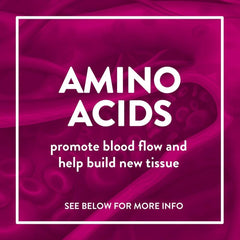 Juven bottle highlighting arginine and glutamine amino acids.