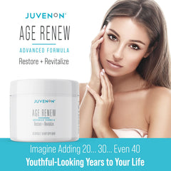 Juvenon AgeRenew label detail emphasizes zinc quercetin blend