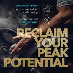 Juvenon Alpha Gold in a gym scene signaling energy during workouts.