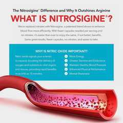Label detail shows Nitrosigine and S7 ingredients for informed choices.