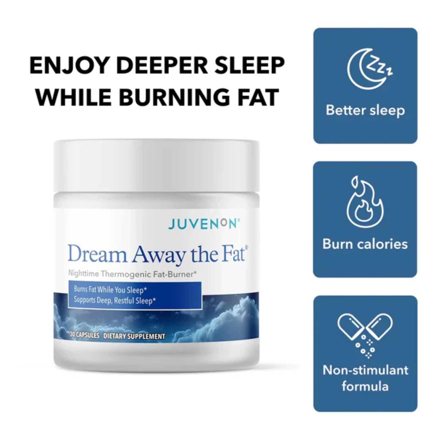 Juvenon Dream Away The Fat ingredients close-up featuring chromium and magnesium.