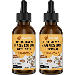 Juvetirpo Magnesium Glycinate liquid drops bottle with cherry flavor for sleep support.