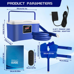 JWGUTS cold therapy system supports knee, elbow, and arm recovery routines.