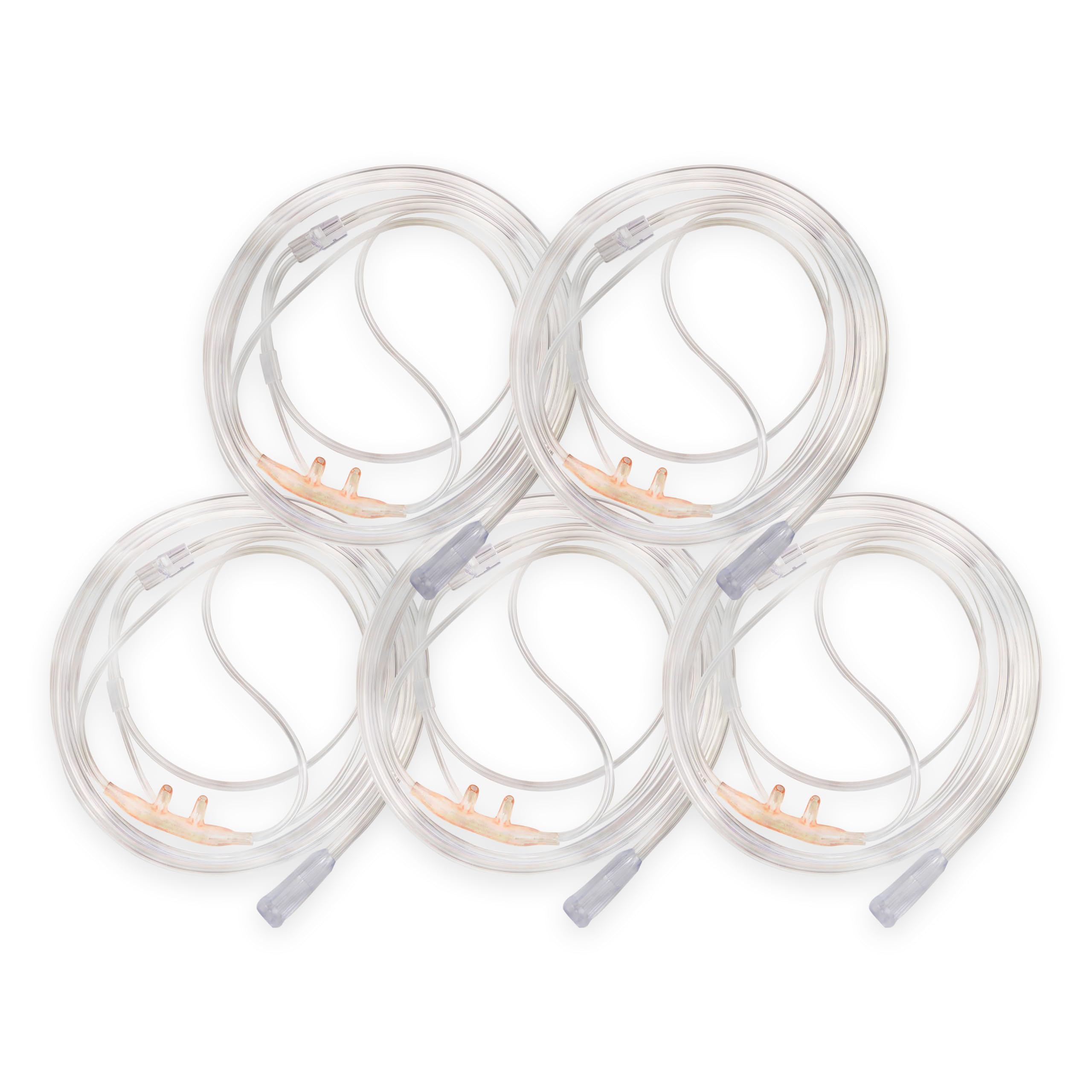 JWYN 5-pack Salter-style nasal cannula with 50 ft tubing for extended oxygen delivery