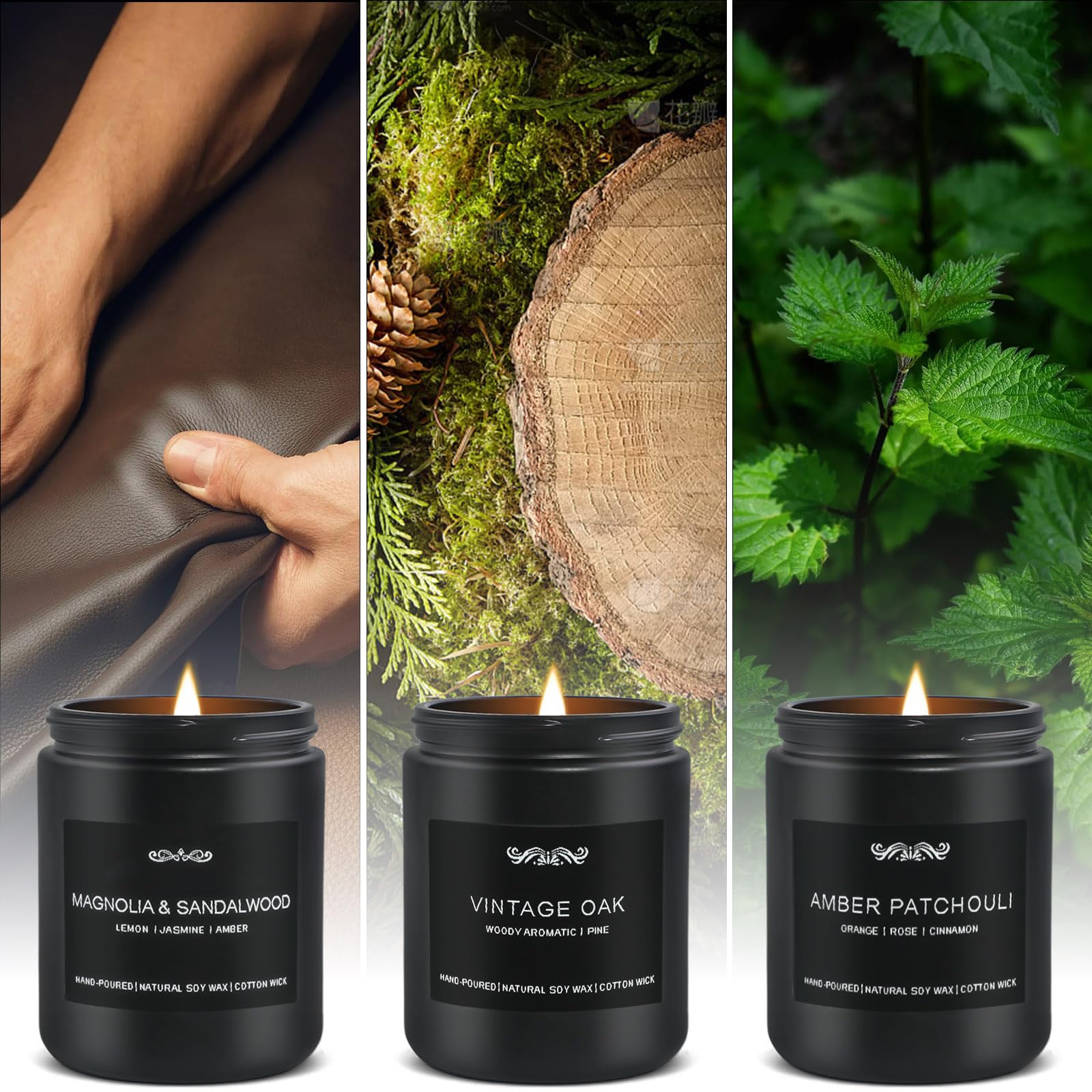 JXDLSQ Patchouli Amber candle creates a rich mood for study