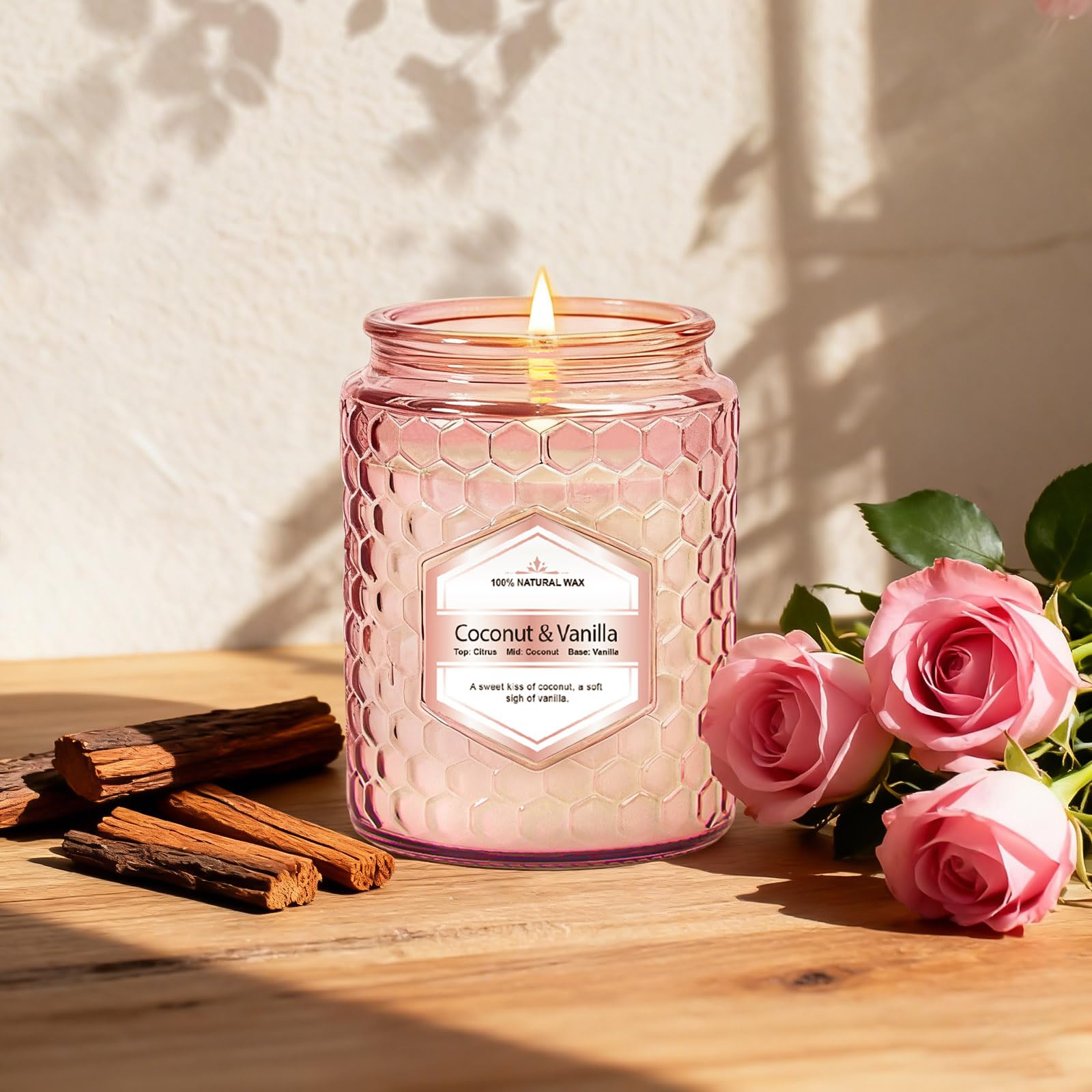 JXDLSQ lavender chamomile candle promotes calm and relaxation at home