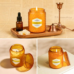 JXDLSQ Breezy Linen candle jar adds fresh ambience and calm.
