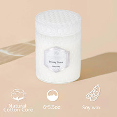 JXDLSQ breezy linen candle jar freshens bedrooms and offices with clean fragrance