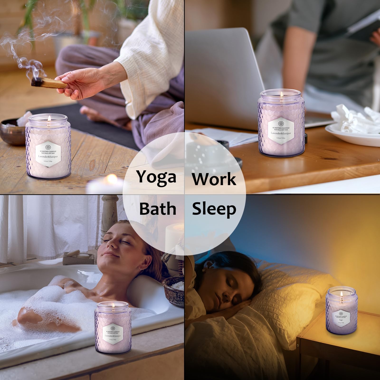 JXDLSQ Six-pack set provides ambient lighting and fragrance.